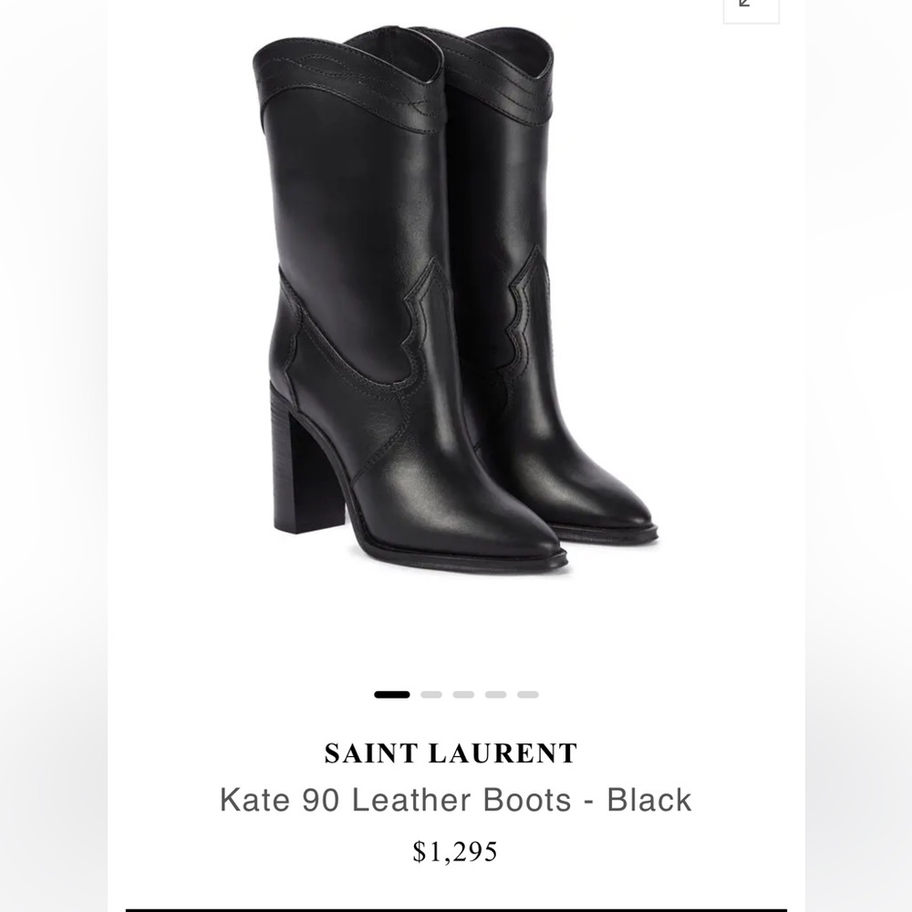 NWT & Box Authentic - Yves Saint Laurent Kate 90 Bootie Black Size 39